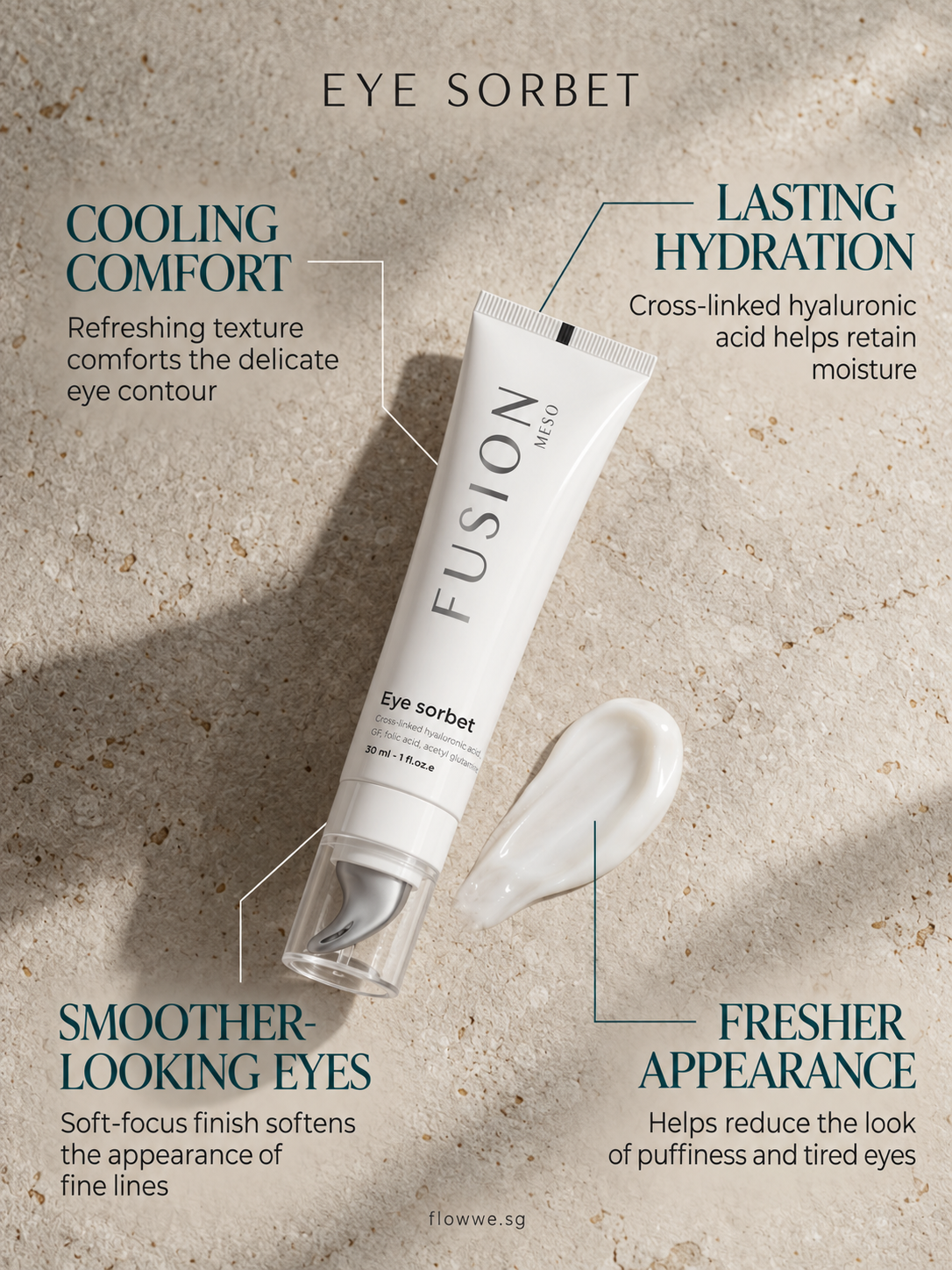 Base Body Texture Powder Fusion Meso Eye Sorbet 30ml – Cooling Eye Cream | Flowwe